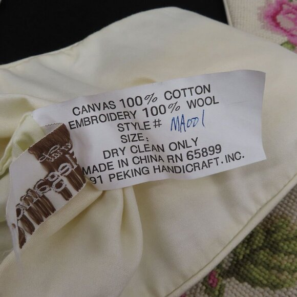 Imperial Elegance Set 4 Pink Rose Flower Floral Needlepoint Christmas Stockings - Picture 12 of 16